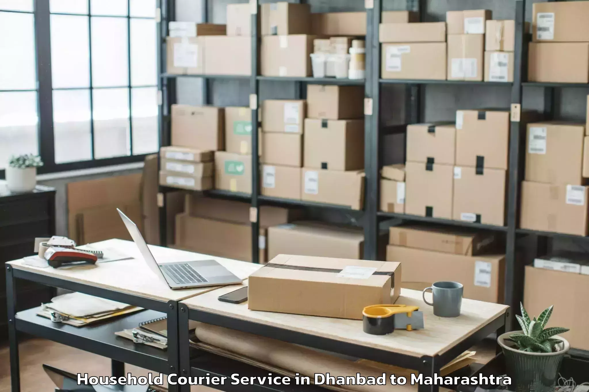 Affordable Dhanbad to Shirgaon Household Courier